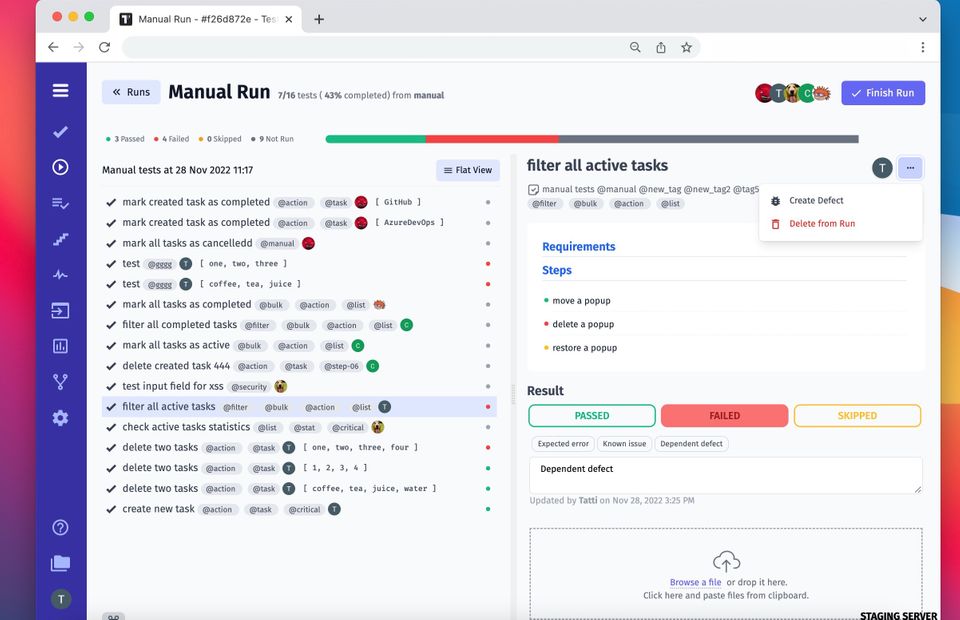 Azure DevOps Integration, Test Runs Functionality Build Up, Jira Sprints, API Extension