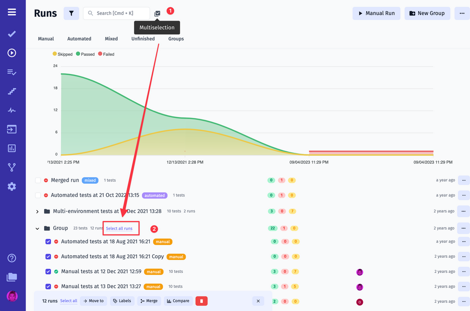 Release. Select All Test Runs in RunGroups and More Updates