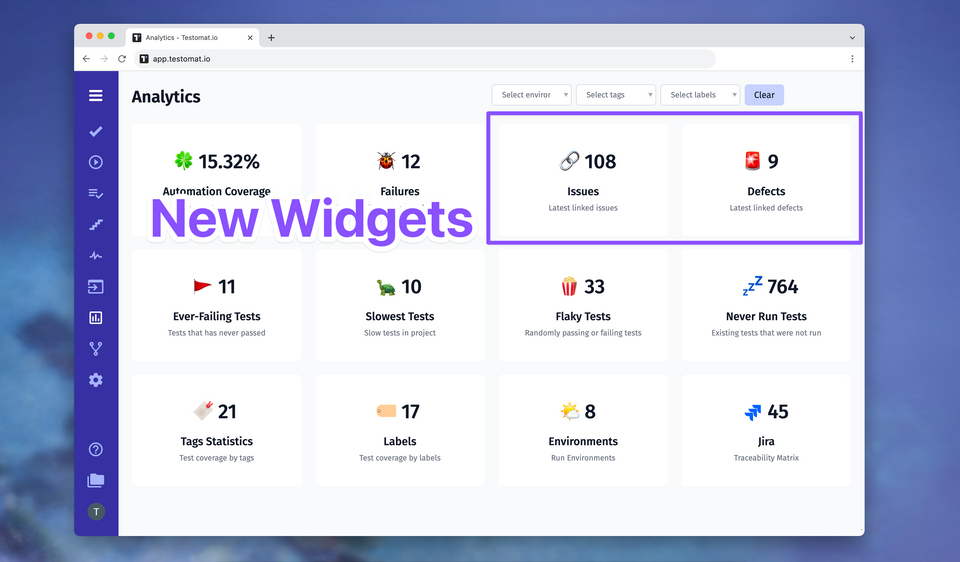 Release. Optimized Filtering & Advanced Analytics