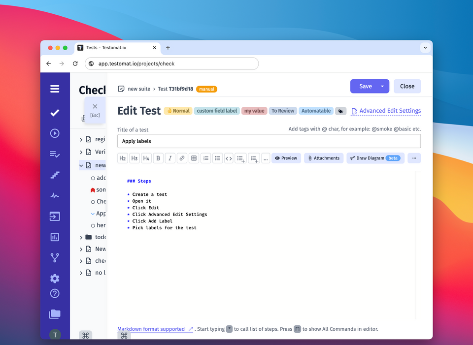 Release. Labels Upgrade, Run Group Archive, Read-only for Project
