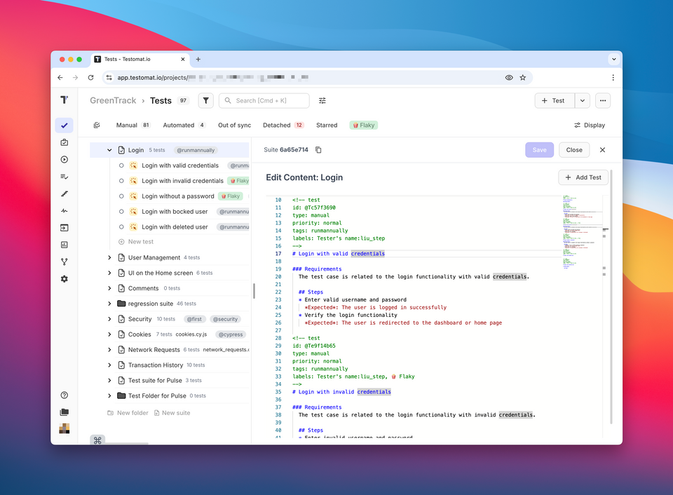 Suite-to-Folder Conversion, Bulk Tests Editing, and UI Enhancements